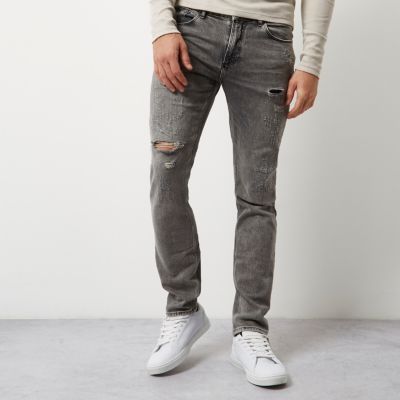 Light grey Sid skinny jeans